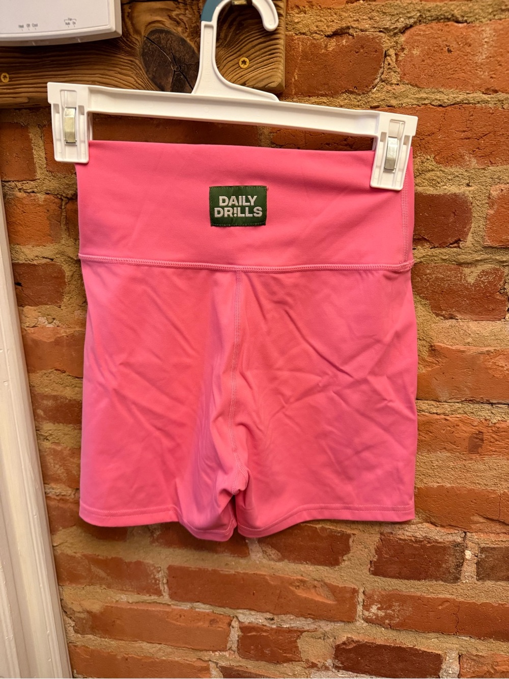 Daily Drills Pink High-Rise Bike Shorts